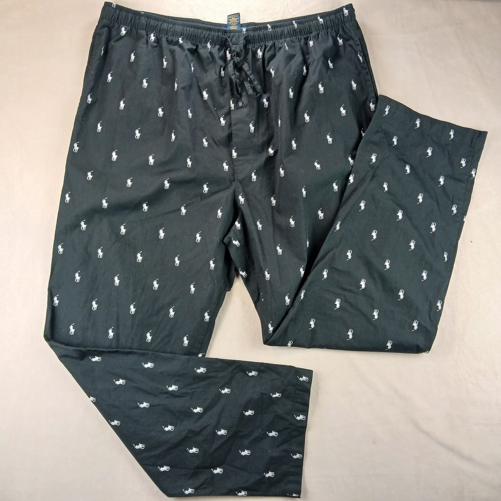 Polo Ralph Lauren XLT Mens Pajama Pants Black Loungewear